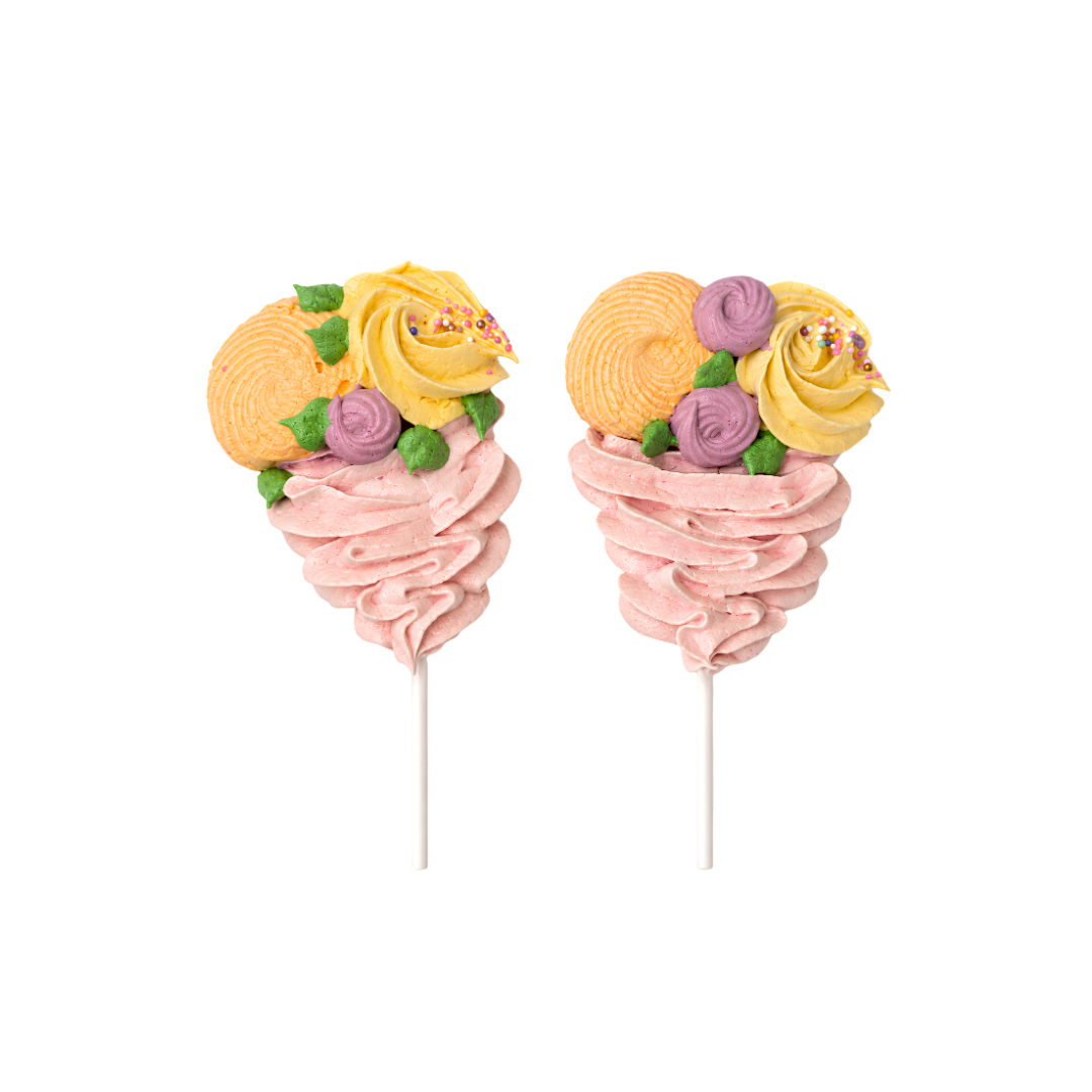 Spring meringues : bouquet of flowers