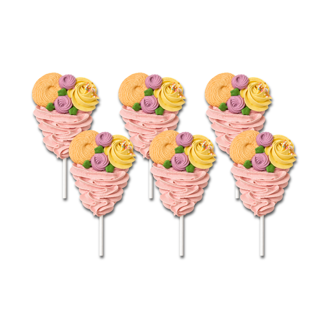 Spring meringues : bouquet of flowers