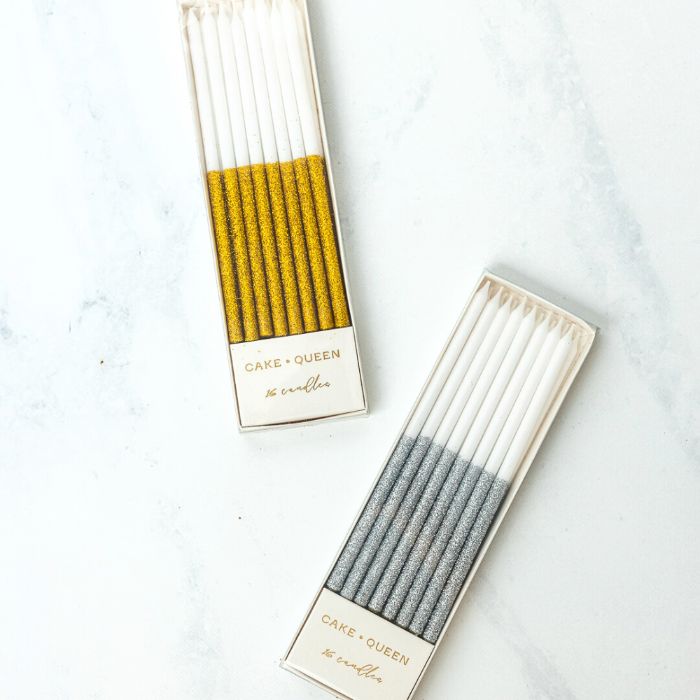 Gold Glitter - Dipped Candles