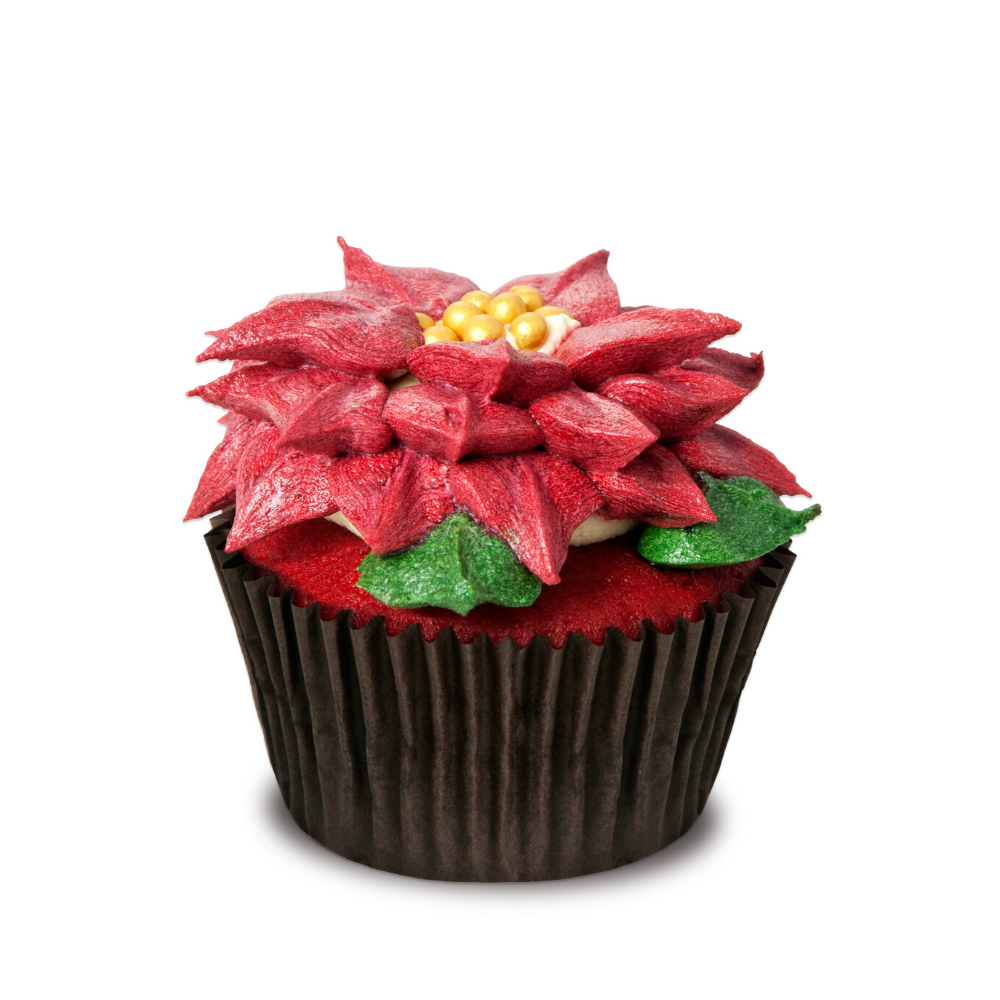 Poinsettia Cupcakes
